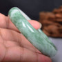 Unisex Green Jade Bracelet – Elegant Floating Stone Style - Visible Variety