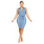 Denim Bodycon Dress – Women’s Mid-Elastic Slim Fit with Chic Cutout Design - Visible Variety