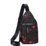 Men’s Mini Shoulder Backpack – Stylish Geometric Pattern - Visible Variety