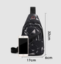 Men’s Mini Shoulder Backpack – Stylish Geometric Pattern - Visible Variety