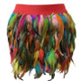 Women’s Feather Mini Skirt – Mid-Rise A-Line Belted Design - Visible Variety
