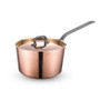 Hammered Copper Pot with Lid – Sturdy Saucepan with Helper Handle