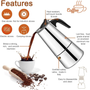 Mocha Coffee Pot – Italian Hand-Pushed Stainless Steel Household Brewer
