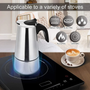 Mocha Coffee Pot – Italian Hand-Pushed Stainless Steel Household Brewer