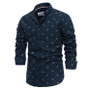 Men’s Shirt – Slim Fit Long Sleeve Floral Casual Dress Style