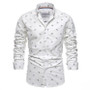 Men’s Shirt – Slim Fit Long Sleeve Floral Casual Dress Style