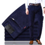 Men’s Thick Corduroy Pants – Winter Casual Slim Fit Trousers