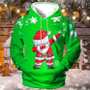 Festive Men’s Christmas Hoodie with Santa Claus – Warm & Cozy