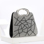Women’s Rhinestone Handbag – Shimmering Irregular Stripe Pattern