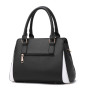 Women’s Color Block Handbag Faux Leather – Elegant Top Handle & Crossbody Design