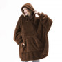 Fleece Hoodie Blanket – Unisex Oversized Wearable Blanket with Hood & Big Pocket