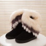 Women’s Tassel Snow Boots with Faux Rabbit Fur – Cozy Warm Snow Footwear