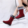 Women’s Suede Snow Boots – Warm Fur Lined Mid-Calf Winter Boots