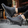 Men’s Winter Boots with a Plush Lining Faux Leather Ankle Snow Boots