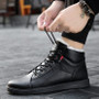 Men’s Winter Boots with a Plush Lining Faux Leather Ankle Snow Boots