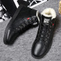 Men’s Winter Boots with a Plush Lining Faux Leather Ankle Snow Boots