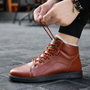 Men’s Winter Boots with a Plush Lining Faux Leather Ankle Snow Boots