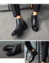Men’s Black Leather Ankle Boots – Formal Style with Warm Plush Interior