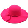 Women’s Floppy Fedora Hat Vintage Wide Brim Felt Bowknot Style