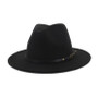 Unisex Two Tone Fedora Hat – Flat Brim Woolen Wide Brim Design