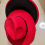 Unisex Two Tone Fedora Hat – Flat Brim Woolen Wide Brim Design