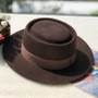 Flat Top Fedora Hat – Unisex Vintage Wide Brim Style with Ribbon