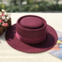 Flat Top Fedora Hat – Unisex Vintage Wide Brim Style with Ribbon
