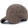 Wool Baseball Cap with Ear Flaps – Men’s Winter Warm Windproof Hat