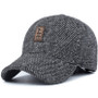 Wool Baseball Cap with Ear Flaps – Men’s Winter Warm Windproof Hat