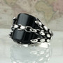 Ring with Black Onyx Stone – Men’s Vintage-Style Statement Ring