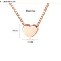 Minimalist Heart Necklace with Floating Heart Pendant on Delicate Chain