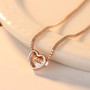 Minimalist Heart Necklace with Floating Heart Pendant on Delicate Chain