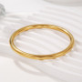 Stainless Steel Bangle Bracelet – Women’s Minimalist Gold Design