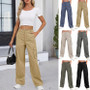 High Waisted Cargo Pants Women – Stylish Wide-Leg Multi-Pocket Design
