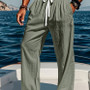 Men’s Linen Trousers – Relaxed Wide-Leg Casual Pants