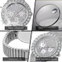 Men's Diamond Watch – Iced-Out Quartz Watch with Stainless Steel Band and Rhinestone Bezel
