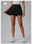 High Waist Pleated Skort – Women’s Asymmetrical Wrap Skort with Built-In Shorts