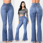 Button Fly Flare Jeans – Women’s High-Waisted Bell Bottom Flare Jeans