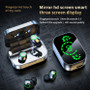 Wireless Bluetooth Earbuds with LED Mirror Screen Display for Battery Status