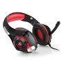 Gaming Headset with Adjustable Noise-Canceling Microphone & Red LED Lights - Visible Variety