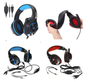 Gaming Headset with Adjustable Noise-Canceling Microphone & Red LED Lights