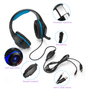 Gaming Headset with Adjustable Noise-Canceling Microphone & Red LED Lights - Visible Variety