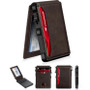 AirTag Wallet for Men – Carbon Fiber RFID Blocking Wallet with Pop-Up Cards & Money Clip - Visible Variety