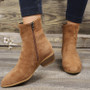 Women’s Suede Ankle Boots – Elegant Pointed Toe with Comfortable Low Heel