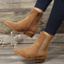 Women’s Suede Ankle Boots – Elegant Pointed Toe with Comfortable Low Heel