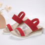 Wedge Sandals for Women – Espadrille-Inspired Design with Woven Upper & Elastic Back Strap