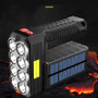 Solar Powered LED Flashlight with 8 LEDs for Camping & Hiking - Visible Variety