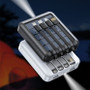 Portable Solar Power Bank with Built-in Charging Cables & High-Capacity Battery - Visible Variety