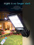 Solar Street Light 616 LED/COB – Wireless Outdoor Security Lighting Solution - Visible Variety