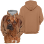 Rhodesian Ridgeback Hoodie – Unisex Design with Iconic Reddish-Brown Breed Print - Visible Variety